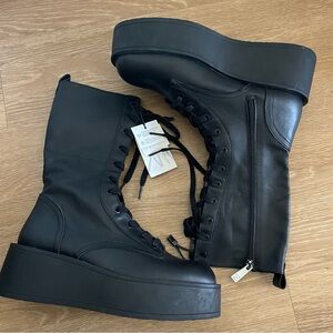 Zara Black Platform Boots